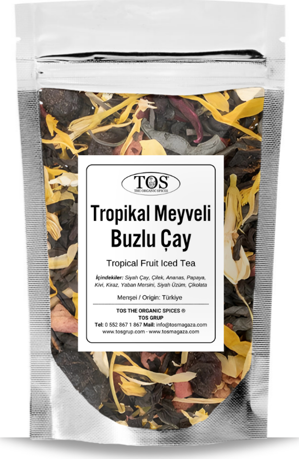 Tropikal Meyveli Buzlu Çay 250 gr (1. Kalite) Tropical Fruit Iced Tea - Image 1