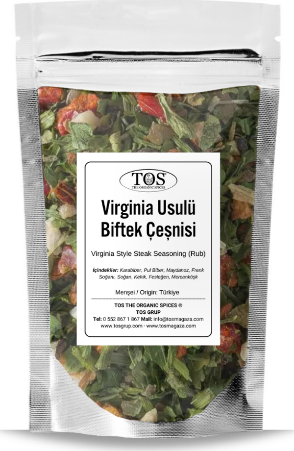 Virginia Usulü Biftek Çeşnisi (Ovma) 250 gr Virginia-Style Steak Seasoning (Rub) - Premium Quality - Image 1