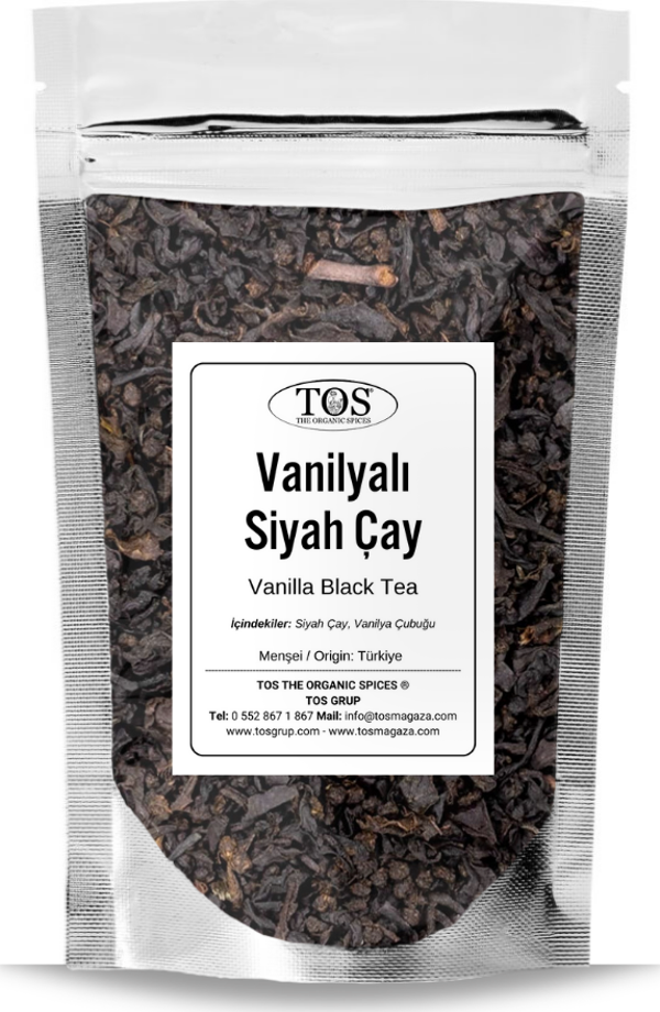 Vanilyalı Siyah Çay 250 gr (1. Kalite) Vanilla Black Tea - Image 1