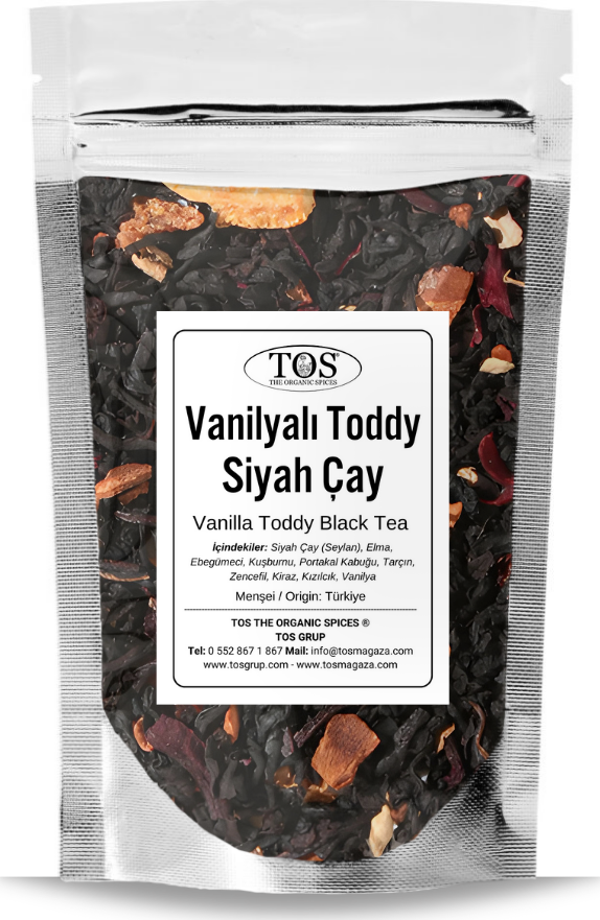 Vanilyalı Toddy Siyah Çay 100 gr (1. Kalite) Vanilla Toddy Black Tea - Image 1