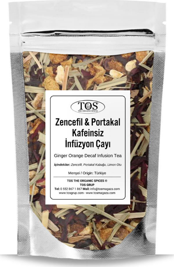 Zencefil Portakal Kafeinsiz İnfüzyon Çayı 40 gr (1. Kalite) Ginger Orange Caffeine-Free Tea - Image 1
