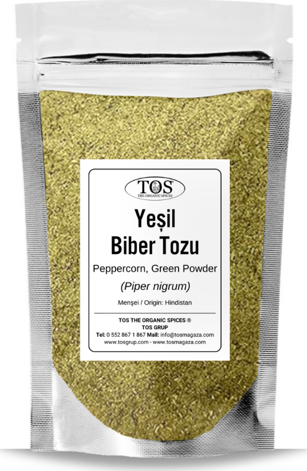 Yeşil Karabiber Tozu 250 gr (1. Kalite) Piper nigrum / Peppercorn, Green Ground - Image 1