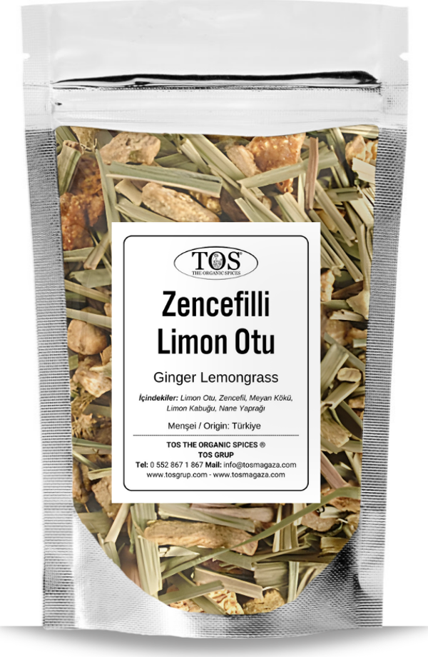 Zencefilli Limon Otu 40 gr (1. Kalite) Ginger Lemongrass - Image 1