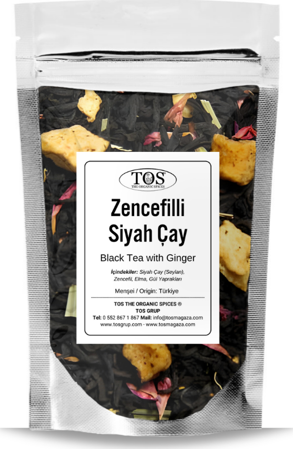 Zencefilli Siyah Çay 100 gr (1. Kalite) Ginger Black Tea - Image 1