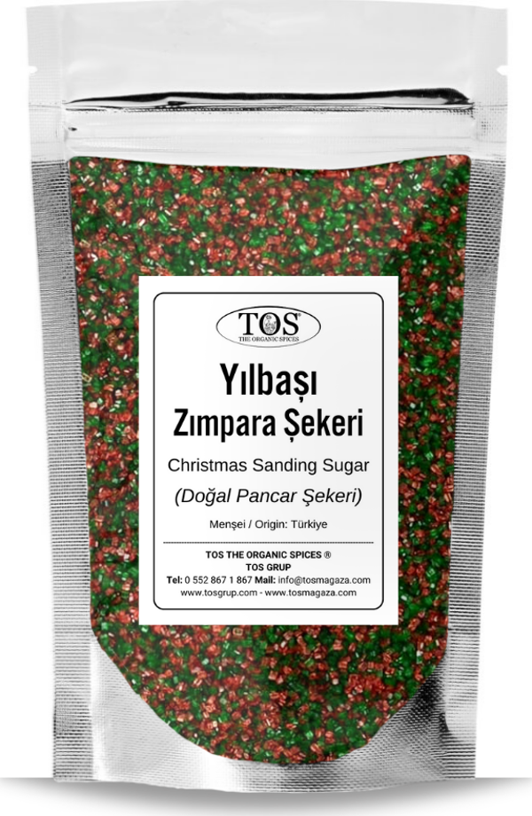 Yılbaşı Zımpara Şeker Karışımı 100 gr Christmas Sanding Sugar - Image 1
