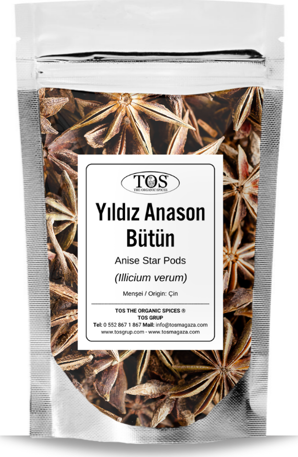 Yıldız Anason Bütün 50 gr (1. Kalite) Illicium verum / Çin Anasonu, Star Anise Whole - Image 1