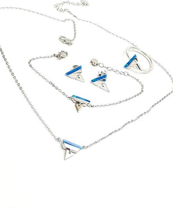 Opal taşlı 925 ayar gümüş opal set takım - Image 1