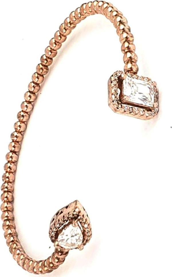 Zirkon taşlı 925 ayar gümüş rose bileklik - Image 1