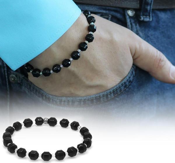 Faset Kesim Oniks Doğaltaş Erkek Bileklik - Image 1