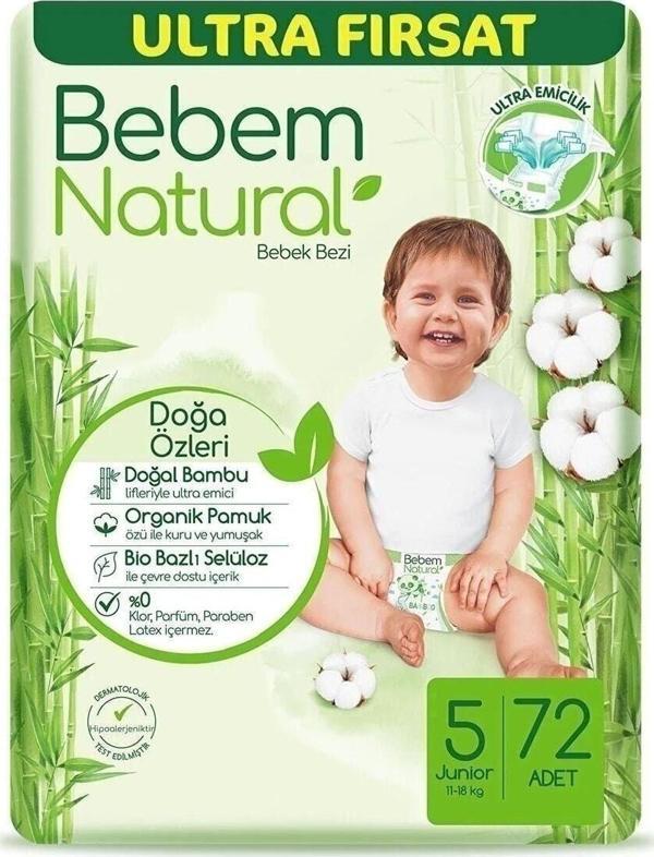 Bebem Natural Ultra Avantaj Paket 5 Numara 72Li - Image 1