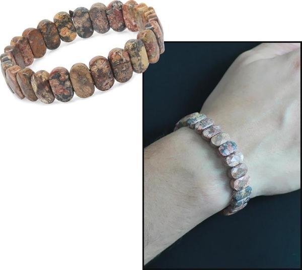 Renkli Jasper Doğaltaş Rolex Erkek Bileklik - Image 1