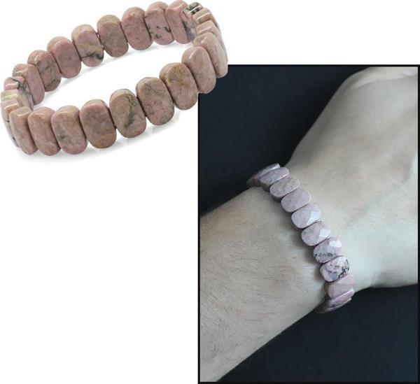 Rodonit Doğaltaş Rolex Erkek Bileklik - Image 1