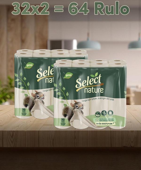 Select Nature Doğal Ve Organik Tuvalet Kağıdı 2X32 Adet - Image 1