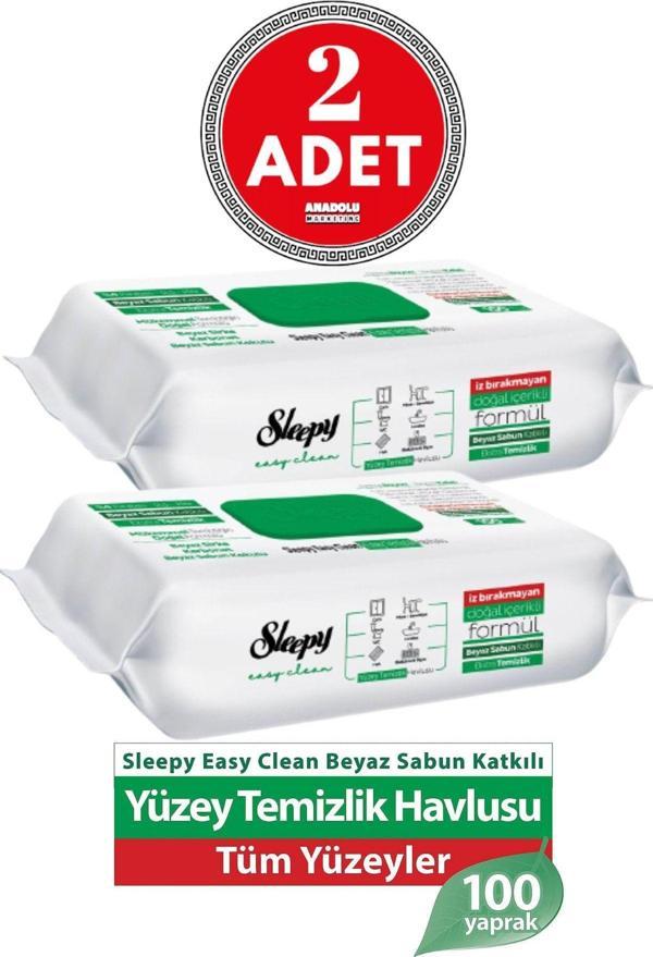 Sleepy Easy Clean Yüzey Temizlik Havlusu 100 Yaprak 2 Adet - Image 1
