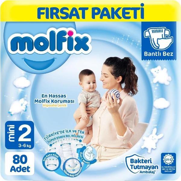 Molfix Bebek Bezi 2 Beden Fırsat Paketi 80 Adet - Image 1