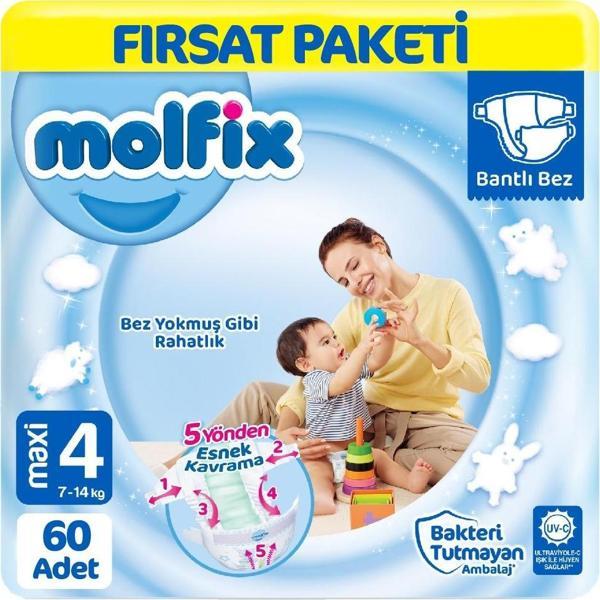 Molfix Bebek Bezi 4 Beden Fırsat Paketi 60 Adet - Image 1