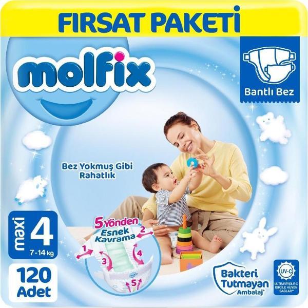 Molfix Bebek Bezi 4 Beden Fırsat Paketi 60x2 120 Adet - Image 1