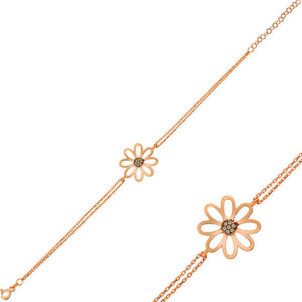 Gümüş Rose Çiçek Bileklik - Image 1
