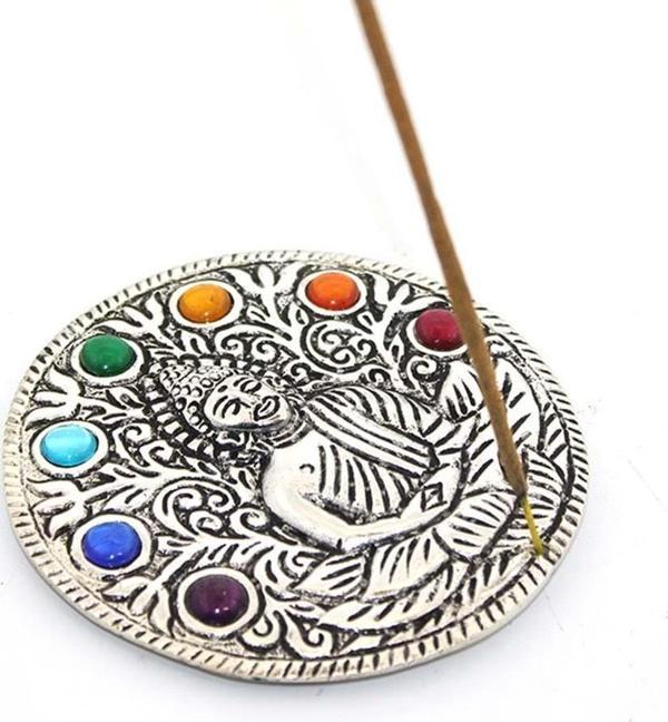 Metal 7 Çakra ( Chakra ) Buda Tütsülük - Image 1