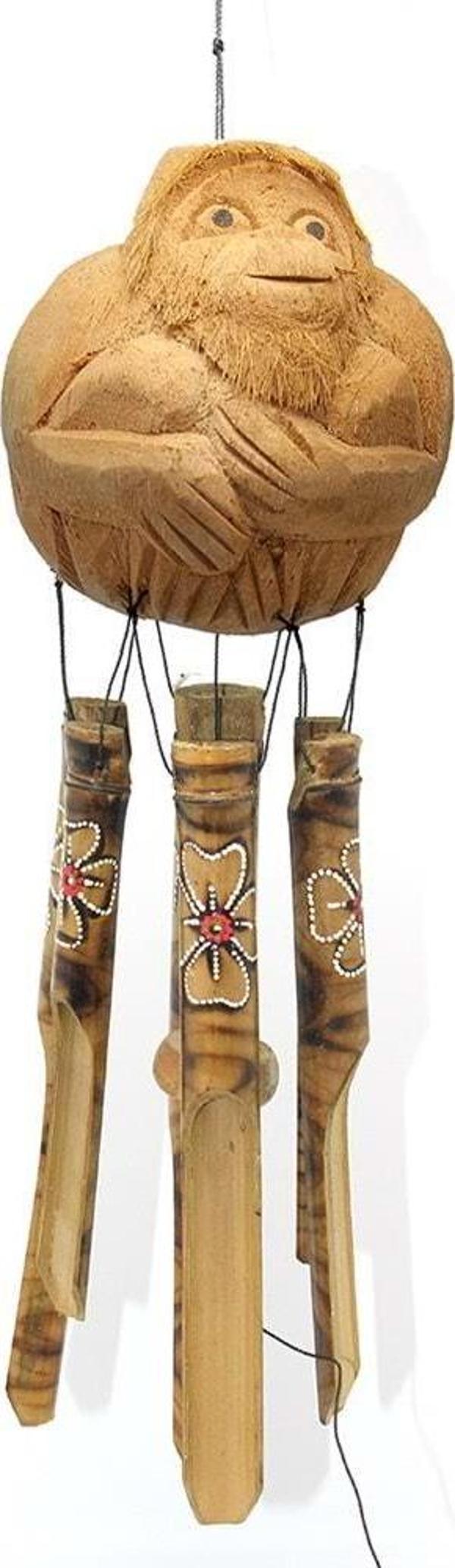 Maymunlu Bambu Rüzgar Çanı - Image 1