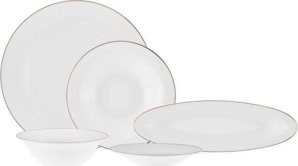 Karaca Fame Fine Pearl 26 Parça 6 Kişilik Kahvaltı/Servis Takımı Gold - Image 1