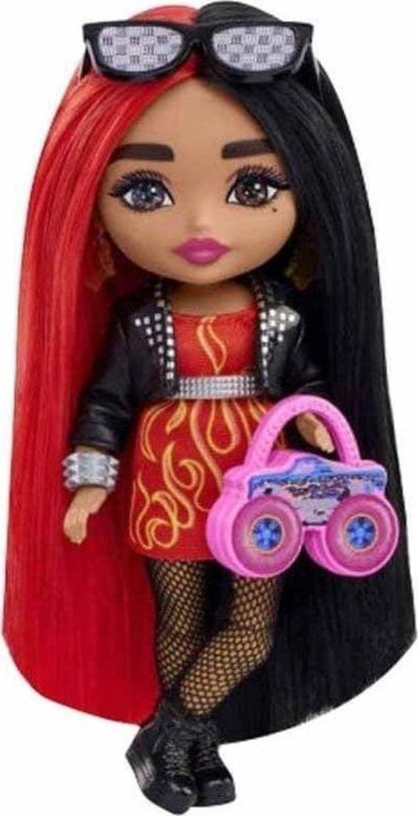 Barbie Extra Mini Bebekler Hgp62 - Deri Ceketli - Image 1