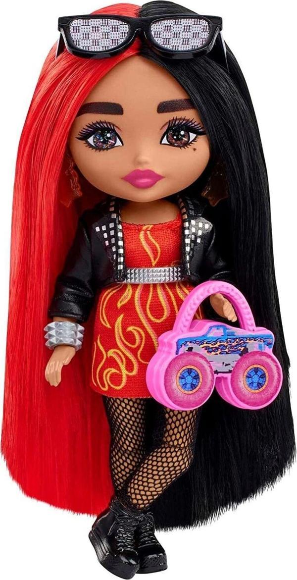Barbie Extra Mini Bebekler Siyah Ceketli Aksesuarlı Oyuncak - Image 1