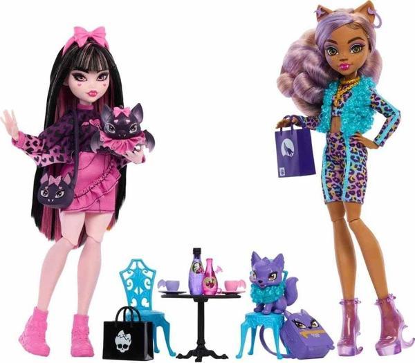 mattel Hnp96 Monster High Ürpertastik Dostlar Bebekleri 2'Li Paket - Image 1