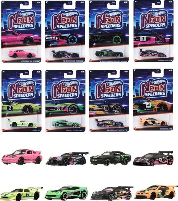 HOT WHEELS Arabaları Hlh72 Neon Speeders 8'Li Set(Yurtdışı) Rg2Ry1Saxg - Image 1