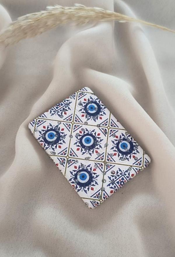 Ayna Cep Aynası Nazar Kötü Göz Kovucu Model Makyaj El Aynası Çanta Seyahat Taşınabilir              - Image 1