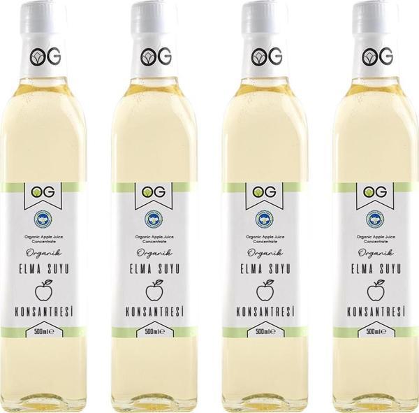 OG Natural 4'lü Organik Elma Suyu Konsantresi 500 ML - Image 1
