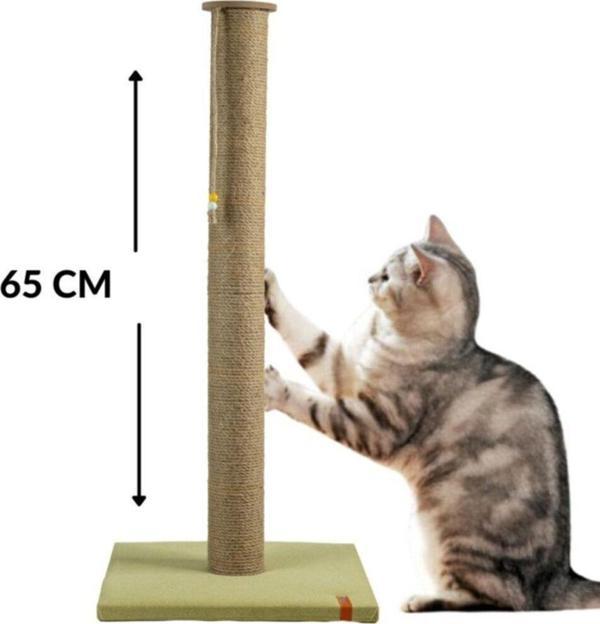 Pugalo 65 cm Büyük Kedi Tırmalam Tahtası Catnipli Uzun Tırmalama Tahtası Fıstık Yeşili - Image 1