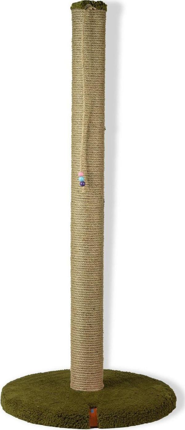 Pugalo 80 cm Tırmalama Tahtası Silindir Taban Uzun Catnipli Tırmalama Tahtası Yeşil - Image 1