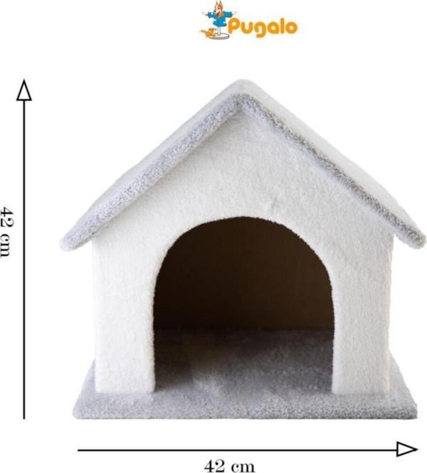 Pugalo Gri Kedi Yuvası Catnipli Küçük Kedi Evi - Image 1