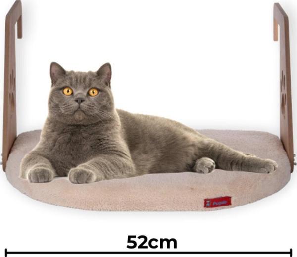 Pugalo Kalorifer Petek Radyatör Yatağı Kedi Geniş Kalorifer Yatağı Peluş Şampanya Rengi - Image 1