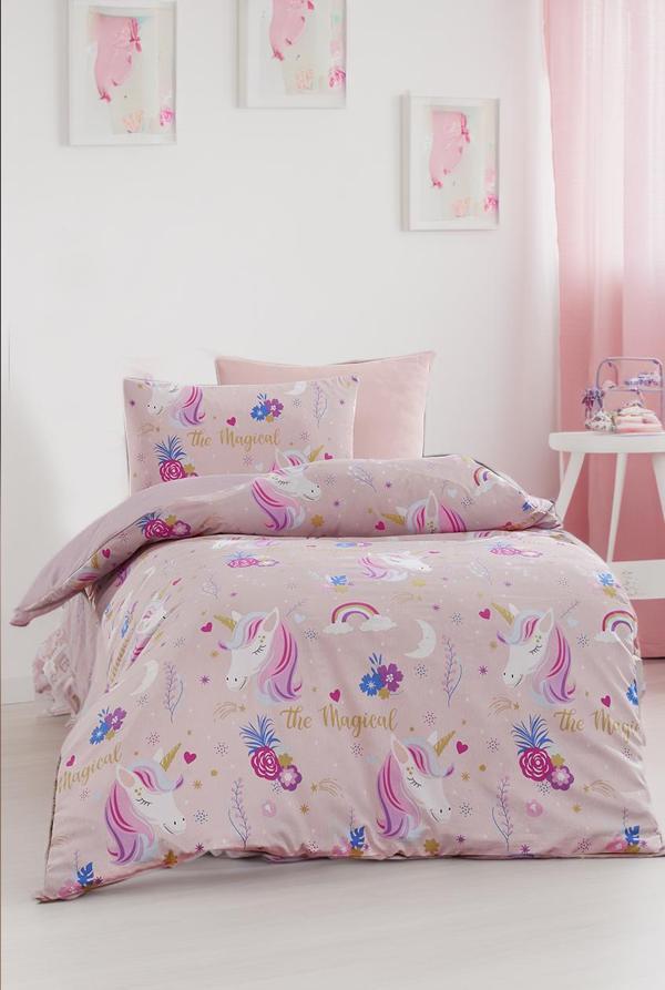 Junior Nevresim Seti Tek Kişilik MagicAl Pembe - Image 1