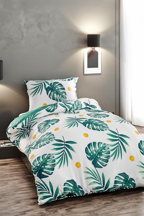 Junior Nevresim Seti Tek Kişilik Monstera Yeşil - Image 1