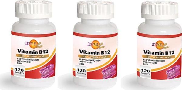 Meka Nutrition Vitamin B-12 1000 Mcg 120 Tablet 3 kutu - Image 1