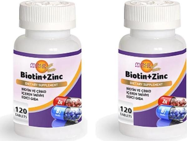 Meka Nutrition Biotin Çinko 120 Tablet 2 Kutu - Image 1