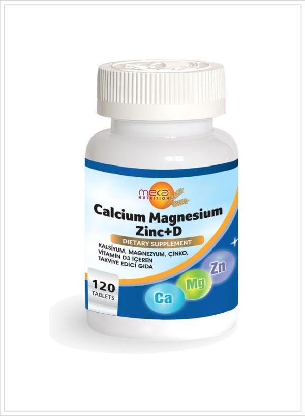 Meka Nutrition Kalsiyum Magnesyum Zinc Vitamin D 120 Tablet - Image 1
