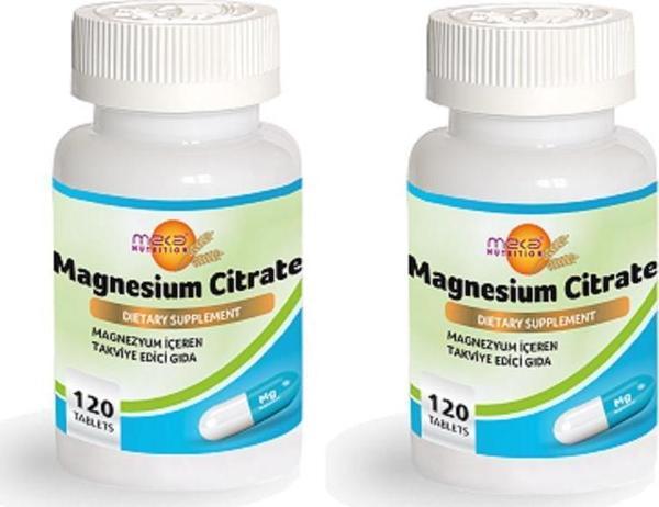 Meka Nutrition Magnezyum Sitrat ( Magnesium Citrate ) 120 Tablet 2 Kutu - Image 1