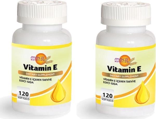 Meka Nutrition Vitamin E 120 Softgel 2 Kutu - Image 1