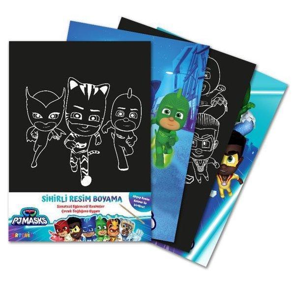 Pjmasks Sihirli Resim Boyama - Ahşap Kalem Hediyeli - Artenino Yayıncılık - Image 1