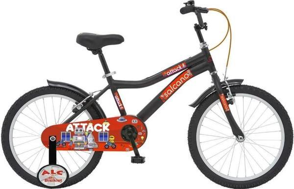 Attack 16 Jant V-Fren Çocuk Bisikleti 110-140 cm Boy Siyah Turuncu Kırmızı Denge Tekerli Bisiklet - Image 1