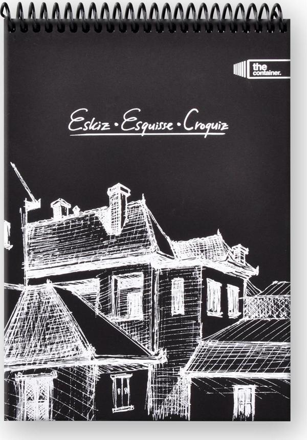 The Container Esguisse Eskiz Defteri - A5 Siyah - Image 1