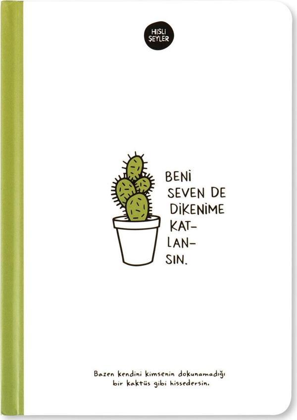 Hisli Şeyler 14x20 Çizgili Defter - Beni Seven Dikenime Katlansın - Image 1