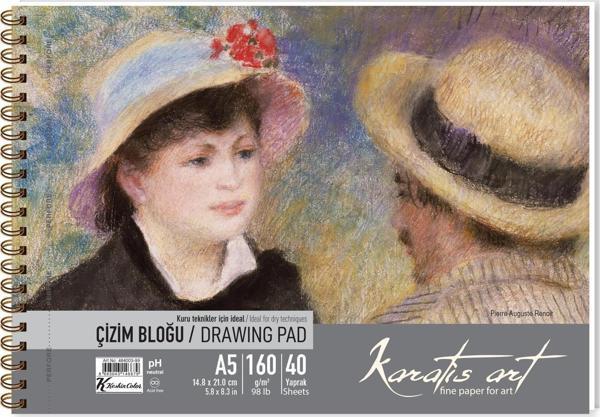 Karatis Art 160Gr A5 20 Yp. Spiralli Çizim Blok - Image 1