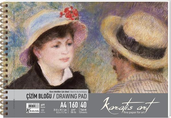 Karatis Art A4 Spiralli Çizim Blok 160Gr/40 Yaprak - Image 1