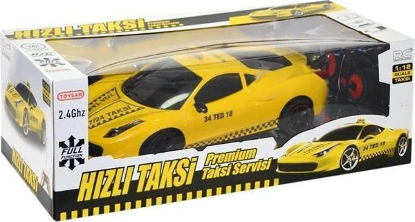 Toysan 25 Uzaktan Kumandalı Şarjlı Hızlı Taksi Aracı 1:12 - Image 1