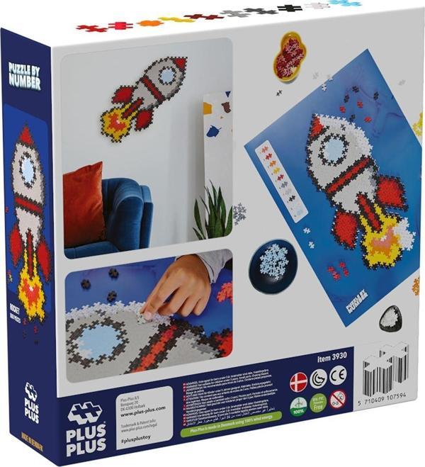 PLUS-PLUS PUZZLE BY NUMBER ROCKET 500PCS - Image 1